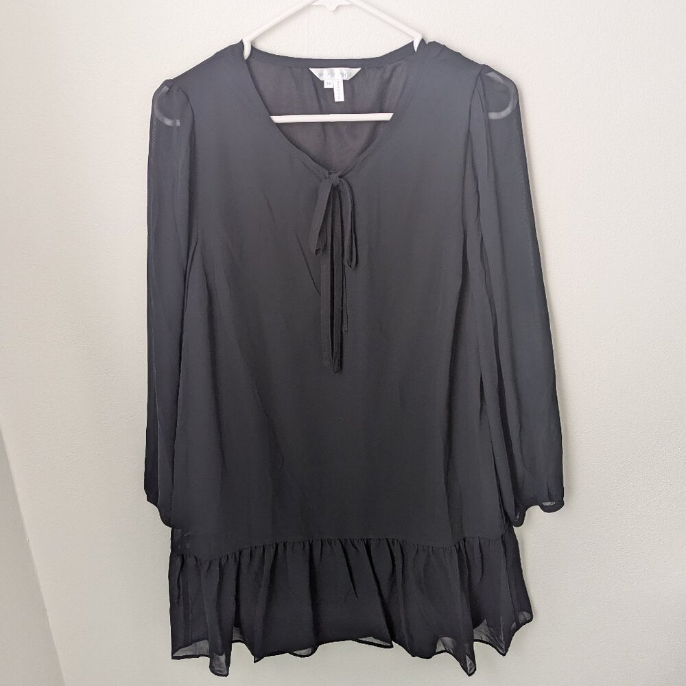 NWT Draper James Women's Black Shift Dress, Medium